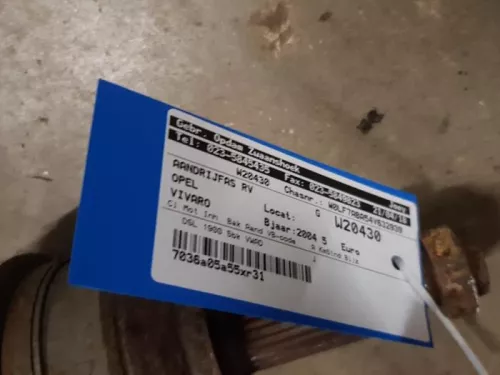 Aandrijfas rechts-voor Opel