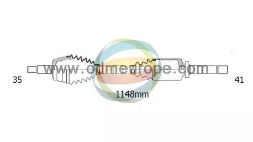 Aandrijfas rechts-voor Citroen 18162270