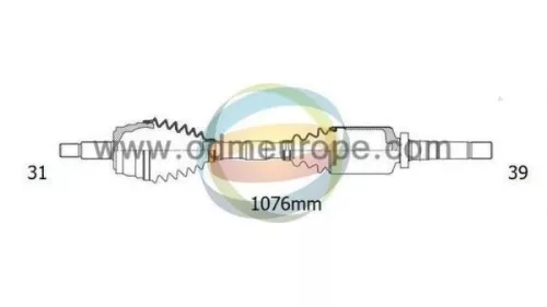 Aandrijfas rechts-voor Nissan 3910000q3m